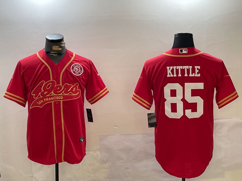 Men San Francisco 49ers #85 Kittle Red Joint Name 2024 Nike Limited NFL Jersey style 12092